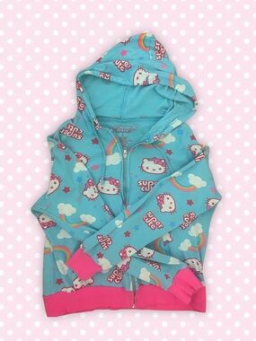 Hello Kitty Blue Zip-Up Hoodie